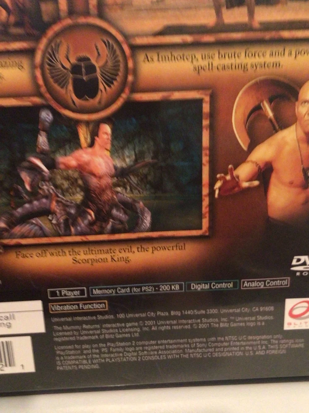 Sony PlayStation 2 The Mummy Returns (orange, black)